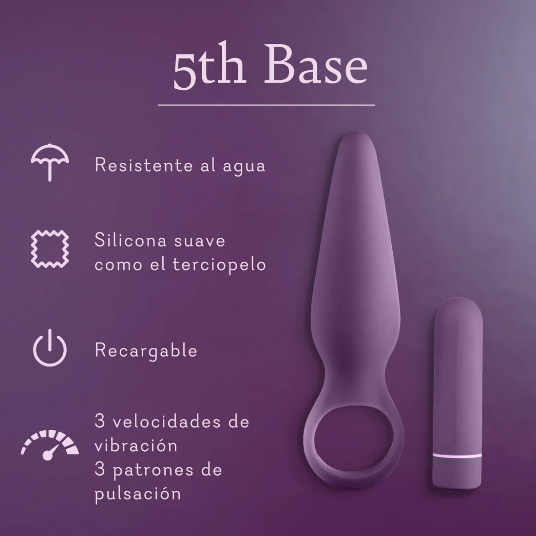 5th Base JUGUETE anal con bala VIBRANTE